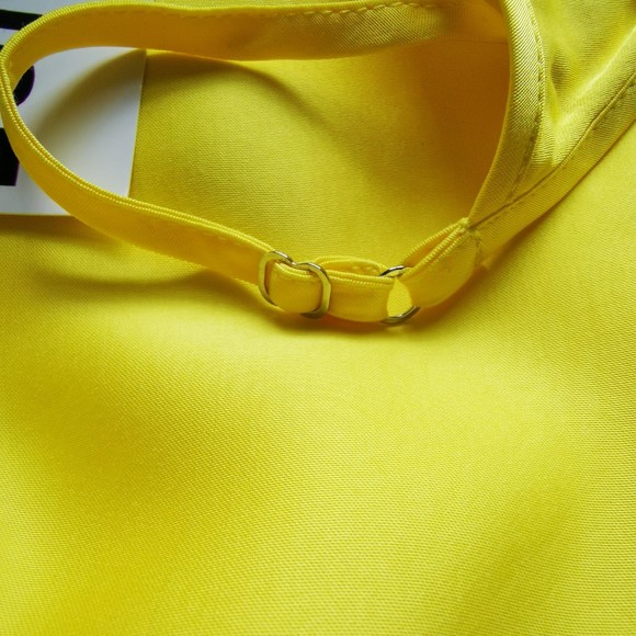 NEW L'agence Buttercup Yellow V-Neck Lorraine Trapeze Midi Slip Dress XS Summer - Picture 10 of 12